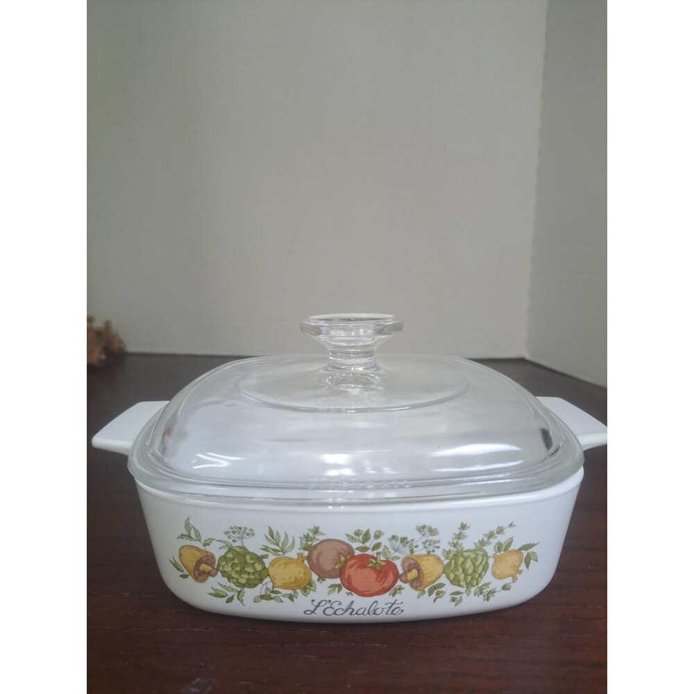 Corningware L'Echalote Spice Of Life 1 Quart Casserole Dish With Lid